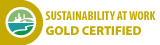 Sustainability at work gold certified badge